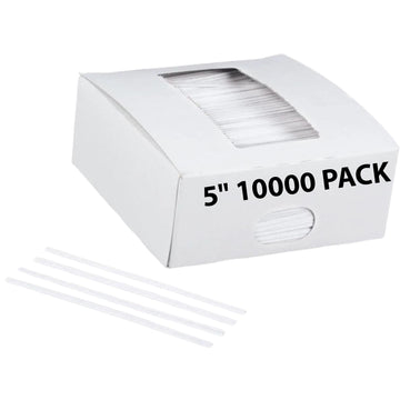 Plastic Twist Ties 5 inch White Pack 10000